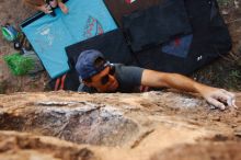 Bouldering in Hueco Tanks on 11/04/2018 with Blue Lizard Climbing and Yoga

Filename: SRM_20181104_1049420.jpg
Aperture: f/5.6
Shutter Speed: 1/250
Body: Canon EOS-1D Mark II
Lens: Canon EF 16-35mm f/2.8 L