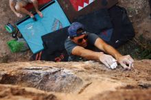 Bouldering in Hueco Tanks on 11/04/2018 with Blue Lizard Climbing and Yoga

Filename: SRM_20181104_1049470.jpg
Aperture: f/5.6
Shutter Speed: 1/250
Body: Canon EOS-1D Mark II
Lens: Canon EF 16-35mm f/2.8 L