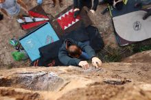 Bouldering in Hueco Tanks on 11/04/2018 with Blue Lizard Climbing and Yoga

Filename: SRM_20181104_1050470.jpg
Aperture: f/5.6
Shutter Speed: 1/200
Body: Canon EOS-1D Mark II
Lens: Canon EF 16-35mm f/2.8 L