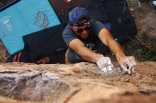 Bouldering in Hueco Tanks on 11/04/2018 with Blue Lizard Climbing and Yoga

Filename: SRM_20181104_1058240.jpg
Aperture: f/4.0
Shutter Speed: 1/320
Body: Canon EOS-1D Mark II
Lens: Canon EF 16-35mm f/2.8 L