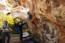 Bouldering in Hueco Tanks on 11/04/2018 with Blue Lizard Climbing and Yoga

Filename: SRM_20181104_1102440.jpg
Aperture: f/4.5
Shutter Speed: 1/320
Body: Canon EOS-1D Mark II
Lens: Canon EF 16-35mm f/2.8 L