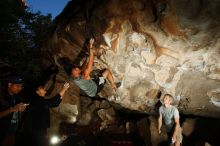 Bouldering in Hueco Tanks on 11/04/2018 with Blue Lizard Climbing and Yoga

Filename: SRM_20181104_1204020.jpg
Aperture: f/8.0
Shutter Speed: 1/250
Body: Canon EOS-1D Mark II
Lens: Canon EF 16-35mm f/2.8 L