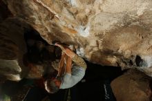 Bouldering in Hueco Tanks on 11/04/2018 with Blue Lizard Climbing and Yoga

Filename: SRM_20181104_1217560.jpg
Aperture: f/8.0
Shutter Speed: 1/250
Body: Canon EOS-1D Mark II
Lens: Canon EF 16-35mm f/2.8 L