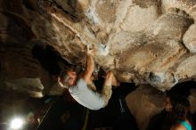 Bouldering in Hueco Tanks on 11/04/2018 with Blue Lizard Climbing and Yoga

Filename: SRM_20181104_1218160.jpg
Aperture: f/8.0
Shutter Speed: 1/250
Body: Canon EOS-1D Mark II
Lens: Canon EF 16-35mm f/2.8 L