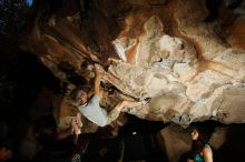 Bouldering in Hueco Tanks on 11/04/2018 with Blue Lizard Climbing and Yoga

Filename: SRM_20181104_1218250.jpg
Aperture: f/8.0
Shutter Speed: 1/250
Body: Canon EOS-1D Mark II
Lens: Canon EF 16-35mm f/2.8 L