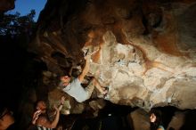 Bouldering in Hueco Tanks on 11/04/2018 with Blue Lizard Climbing and Yoga

Filename: SRM_20181104_1218300.jpg
Aperture: f/8.0
Shutter Speed: 1/250
Body: Canon EOS-1D Mark II
Lens: Canon EF 16-35mm f/2.8 L