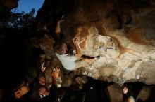 Bouldering in Hueco Tanks on 11/04/2018 with Blue Lizard Climbing and Yoga

Filename: SRM_20181104_1218360.jpg
Aperture: f/8.0
Shutter Speed: 1/250
Body: Canon EOS-1D Mark II
Lens: Canon EF 16-35mm f/2.8 L