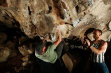 Bouldering in Hueco Tanks on 11/04/2018 with Blue Lizard Climbing and Yoga

Filename: SRM_20181104_1223310.jpg
Aperture: f/8.0
Shutter Speed: 1/250
Body: Canon EOS-1D Mark II
Lens: Canon EF 16-35mm f/2.8 L