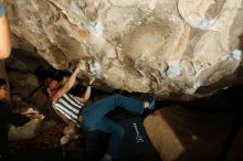 Bouldering in Hueco Tanks on 11/04/2018 with Blue Lizard Climbing and Yoga

Filename: SRM_20181104_1226090.jpg
Aperture: f/8.0
Shutter Speed: 1/250
Body: Canon EOS-1D Mark II
Lens: Canon EF 16-35mm f/2.8 L