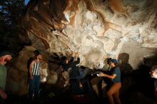 Bouldering in Hueco Tanks on 11/04/2018 with Blue Lizard Climbing and Yoga

Filename: SRM_20181104_1227140.jpg
Aperture: f/8.0
Shutter Speed: 1/250
Body: Canon EOS-1D Mark II
Lens: Canon EF 16-35mm f/2.8 L