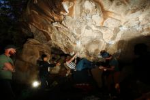 Bouldering in Hueco Tanks on 11/04/2018 with Blue Lizard Climbing and Yoga

Filename: SRM_20181104_1228110.jpg
Aperture: f/8.0
Shutter Speed: 1/250
Body: Canon EOS-1D Mark II
Lens: Canon EF 16-35mm f/2.8 L