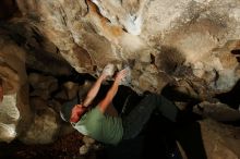 Bouldering in Hueco Tanks on 11/04/2018 with Blue Lizard Climbing and Yoga

Filename: SRM_20181104_1232360.jpg
Aperture: f/8.0
Shutter Speed: 1/250
Body: Canon EOS-1D Mark II
Lens: Canon EF 16-35mm f/2.8 L