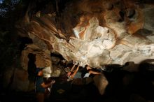 Bouldering in Hueco Tanks on 11/04/2018 with Blue Lizard Climbing and Yoga

Filename: SRM_20181104_1249280.jpg
Aperture: f/8.0
Shutter Speed: 1/250
Body: Canon EOS-1D Mark II
Lens: Canon EF 16-35mm f/2.8 L