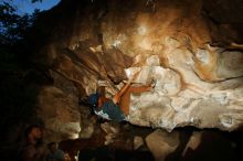 Bouldering in Hueco Tanks on 11/04/2018 with Blue Lizard Climbing and Yoga

Filename: SRM_20181104_1256570.jpg
Aperture: f/8.0
Shutter Speed: 1/250
Body: Canon EOS-1D Mark II
Lens: Canon EF 16-35mm f/2.8 L