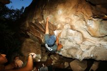 Bouldering in Hueco Tanks on 11/04/2018 with Blue Lizard Climbing and Yoga

Filename: SRM_20181104_1257230.jpg
Aperture: f/8.0
Shutter Speed: 1/250
Body: Canon EOS-1D Mark II
Lens: Canon EF 16-35mm f/2.8 L