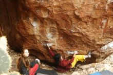 Bouldering in Hueco Tanks on 11/10/2018 with Blue Lizard Climbing and Yoga

Filename: SRM_20181110_1203420.jpg
Aperture: f/4.0
Shutter Speed: 1/200
Body: Canon EOS-1D Mark II
Lens: Canon EF 50mm f/1.8 II