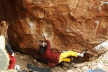 Bouldering in Hueco Tanks on 11/10/2018 with Blue Lizard Climbing and Yoga

Filename: SRM_20181110_1203450.jpg
Aperture: f/4.0
Shutter Speed: 1/200
Body: Canon EOS-1D Mark II
Lens: Canon EF 50mm f/1.8 II