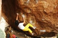 Bouldering in Hueco Tanks on 11/10/2018 with Blue Lizard Climbing and Yoga

Filename: SRM_20181110_1211410.jpg
Aperture: f/4.0
Shutter Speed: 1/200
Body: Canon EOS-1D Mark II
Lens: Canon EF 50mm f/1.8 II