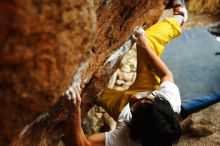 Bouldering in Hueco Tanks on 11/10/2018 with Blue Lizard Climbing and Yoga

Filename: SRM_20181110_1213190.jpg
Aperture: f/3.2
Shutter Speed: 1/400
Body: Canon EOS-1D Mark II
Lens: Canon EF 50mm f/1.8 II