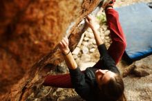 Bouldering in Hueco Tanks on 11/10/2018 with Blue Lizard Climbing and Yoga

Filename: SRM_20181110_1214300.jpg
Aperture: f/3.2
Shutter Speed: 1/250
Body: Canon EOS-1D Mark II
Lens: Canon EF 50mm f/1.8 II