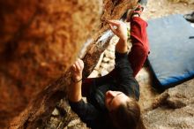 Bouldering in Hueco Tanks on 11/10/2018 with Blue Lizard Climbing and Yoga

Filename: SRM_20181110_1214310.jpg
Aperture: f/3.2
Shutter Speed: 1/250
Body: Canon EOS-1D Mark II
Lens: Canon EF 50mm f/1.8 II