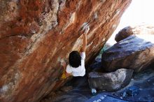 Bouldering in Hueco Tanks on 11/10/2018 with Blue Lizard Climbing and Yoga

Filename: SRM_20181110_1322200.jpg
Aperture: f/4.0
Shutter Speed: 1/320
Body: Canon EOS-1D Mark II
Lens: Canon EF 16-35mm f/2.8 L