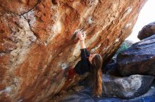 Bouldering in Hueco Tanks on 11/10/2018 with Blue Lizard Climbing and Yoga

Filename: SRM_20181110_1327590.jpg
Aperture: f/4.0
Shutter Speed: 1/250
Body: Canon EOS-1D Mark II
Lens: Canon EF 16-35mm f/2.8 L