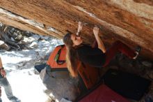 Bouldering in Hueco Tanks on 11/10/2018 with Blue Lizard Climbing and Yoga

Filename: SRM_20181110_1417540.jpg
Aperture: f/4.0
Shutter Speed: 1/250
Body: Canon EOS-1D Mark II
Lens: Canon EF 50mm f/1.8 II