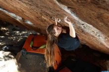 Bouldering in Hueco Tanks on 11/10/2018 with Blue Lizard Climbing and Yoga

Filename: SRM_20181110_1428360.jpg
Aperture: f/5.0
Shutter Speed: 1/200
Body: Canon EOS-1D Mark II
Lens: Canon EF 50mm f/1.8 II