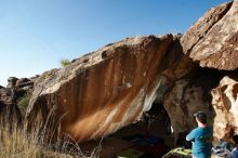 Bouldering in Hueco Tanks on 11/10/2018 with Blue Lizard Climbing and Yoga

Filename: SRM_20181110_1549380.jpg
Aperture: f/8.0
Shutter Speed: 1/250
Body: Canon EOS-1D Mark II
Lens: Canon EF 16-35mm f/2.8 L