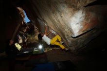 Bouldering in Hueco Tanks on 11/10/2018 with Blue Lizard Climbing and Yoga

Filename: SRM_20181110_1552570.jpg
Aperture: f/9.0
Shutter Speed: 1/250
Body: Canon EOS-1D Mark II
Lens: Canon EF 16-35mm f/2.8 L