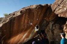 Bouldering in Hueco Tanks on 11/10/2018 with Blue Lizard Climbing and Yoga

Filename: SRM_20181110_1553320.jpg
Aperture: f/9.0
Shutter Speed: 1/250
Body: Canon EOS-1D Mark II
Lens: Canon EF 16-35mm f/2.8 L