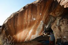 Bouldering in Hueco Tanks on 11/10/2018 with Blue Lizard Climbing and Yoga

Filename: SRM_20181110_1610120.jpg
Aperture: f/5.6
Shutter Speed: 1/250
Body: Canon EOS-1D Mark II
Lens: Canon EF 16-35mm f/2.8 L