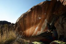 Bouldering in Hueco Tanks on 11/10/2018 with Blue Lizard Climbing and Yoga

Filename: SRM_20181110_1610280.jpg
Aperture: f/9.0
Shutter Speed: 1/250
Body: Canon EOS-1D Mark II
Lens: Canon EF 16-35mm f/2.8 L