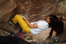Bouldering in Hueco Tanks on 11/10/2018 with Blue Lizard Climbing and Yoga

Filename: SRM_20181110_1813410.jpg
Aperture: f/1.8
Shutter Speed: 1/200
Body: Canon EOS-1D Mark II
Lens: Canon EF 50mm f/1.8 II