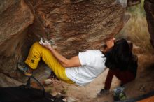 Bouldering in Hueco Tanks on 11/10/2018 with Blue Lizard Climbing and Yoga

Filename: SRM_20181110_1814400.jpg
Aperture: f/1.8
Shutter Speed: 1/200
Body: Canon EOS-1D Mark II
Lens: Canon EF 50mm f/1.8 II