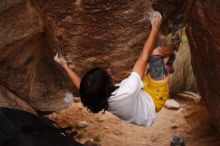 Bouldering in Hueco Tanks on 11/10/2018 with Blue Lizard Climbing and Yoga

Filename: SRM_20181110_1822210.jpg
Aperture: f/1.8
Shutter Speed: 1/60
Body: Canon EOS-1D Mark II
Lens: Canon EF 50mm f/1.8 II
