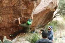 Bouldering in Hueco Tanks on 11/10/2018 with Blue Lizard Climbing and Yoga

Filename: SRM_20181110_1147070.jpg
Aperture: f/3.2
Shutter Speed: 1/500
Body: Canon EOS-1D Mark II
Lens: Canon EF 50mm f/1.8 II