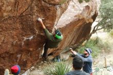 Bouldering in Hueco Tanks on 11/10/2018 with Blue Lizard Climbing and Yoga

Filename: SRM_20181110_1147170.jpg
Aperture: f/3.2
Shutter Speed: 1/500
Body: Canon EOS-1D Mark II
Lens: Canon EF 50mm f/1.8 II