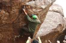 Bouldering in Hueco Tanks on 11/10/2018 with Blue Lizard Climbing and Yoga

Filename: SRM_20181110_1147470.jpg
Aperture: f/3.2
Shutter Speed: 1/640
Body: Canon EOS-1D Mark II
Lens: Canon EF 50mm f/1.8 II