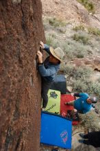 Bouldering in Hueco Tanks on 11/10/2018 with Blue Lizard Climbing and Yoga

Filename: SRM_20181110_1129370.jpg
Aperture: f/5.6
Shutter Speed: 1/400
Body: Canon EOS-1D Mark II
Lens: Canon EF 16-35mm f/2.8 L