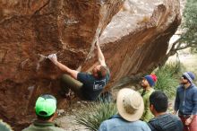 Bouldering in Hueco Tanks on 11/10/2018 with Blue Lizard Climbing and Yoga

Filename: SRM_20181110_1154150.jpg
Aperture: f/4.0
Shutter Speed: 1/400
Body: Canon EOS-1D Mark II
Lens: Canon EF 50mm f/1.8 II