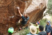 Bouldering in Hueco Tanks on 11/10/2018 with Blue Lizard Climbing and Yoga

Filename: SRM_20181110_1154190.jpg
Aperture: f/4.0
Shutter Speed: 1/320
Body: Canon EOS-1D Mark II
Lens: Canon EF 50mm f/1.8 II