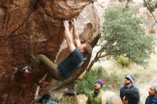 Bouldering in Hueco Tanks on 11/10/2018 with Blue Lizard Climbing and Yoga

Filename: SRM_20181110_1154260.jpg
Aperture: f/4.0
Shutter Speed: 1/500
Body: Canon EOS-1D Mark II
Lens: Canon EF 50mm f/1.8 II