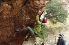 Bouldering in Hueco Tanks on 11/10/2018 with Blue Lizard Climbing and Yoga

Filename: SRM_20181110_1156570.jpg
Aperture: f/4.0
Shutter Speed: 1/500
Body: Canon EOS-1D Mark II
Lens: Canon EF 50mm f/1.8 II