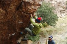 Bouldering in Hueco Tanks on 11/10/2018 with Blue Lizard Climbing and Yoga

Filename: SRM_20181110_1157030.jpg
Aperture: f/4.0
Shutter Speed: 1/640
Body: Canon EOS-1D Mark II
Lens: Canon EF 50mm f/1.8 II