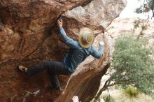 Bouldering in Hueco Tanks on 11/10/2018 with Blue Lizard Climbing and Yoga

Filename: SRM_20181110_1206420.jpg
Aperture: f/4.0
Shutter Speed: 1/500
Body: Canon EOS-1D Mark II
Lens: Canon EF 50mm f/1.8 II