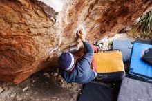 Bouldering in Hueco Tanks on 11/10/2018 with Blue Lizard Climbing and Yoga

Filename: SRM_20181110_1227560.jpg
Aperture: f/4.0
Shutter Speed: 1/250
Body: Canon EOS-1D Mark II
Lens: Canon EF 16-35mm f/2.8 L