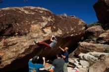 Bouldering in Hueco Tanks on 11/10/2018 with Blue Lizard Climbing and Yoga

Filename: SRM_20181110_1259180.jpg
Aperture: f/8.0
Shutter Speed: 1/250
Body: Canon EOS-1D Mark II
Lens: Canon EF 16-35mm f/2.8 L