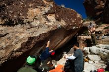 Bouldering in Hueco Tanks on 11/10/2018 with Blue Lizard Climbing and Yoga

Filename: SRM_20181110_1331050.jpg
Aperture: f/8.0
Shutter Speed: 1/250
Body: Canon EOS-1D Mark II
Lens: Canon EF 16-35mm f/2.8 L